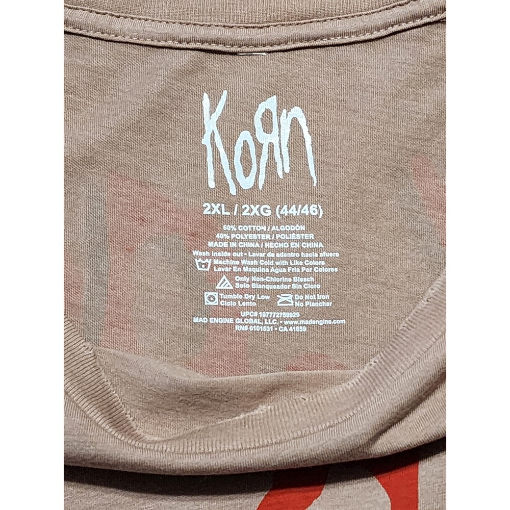 Korn T-Shirt 1995 Tour Graphic Print 2XL Brown - Picture 2 of 7